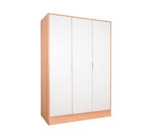 Ropero 3 puertas Misuri carvalo/blanco 120x54.5x180 cm