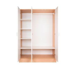 Ropero 3 puertas Misuri carvalo/blanco 120x54.5x180 cm