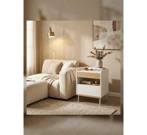 Velador 2 Niveles Con Cajones Bicolor Moderno 45*40*60cm