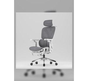 Silla De Oficina Ergonomica Pata Acero Sporte Lumbar Resolte Color Blanco Material Del Tapizado Alg