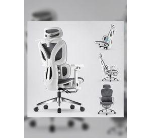 Silla De Oficina Ergonomica Pata Acero Sporte Lumbar Resolte Color Blanco Material Del Tapizado Alg