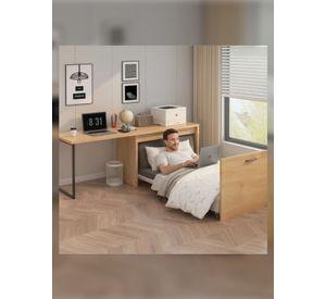 Escritorio Funcional Para Studio Con Cama Plegable 220cm Marrón