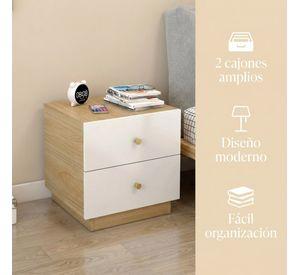 Velador 2 Niveles Con Cajon Mesita Moderno 50*42*47cm