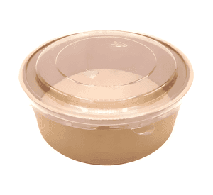Envase bowl polipapel kraft 500cc c/tapa 100 unidades #2