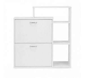 Mueble Zapatero Velux Blanco con Repisa Lateral 86,5 x 24 x 90 cm