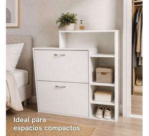 Mueble Zapatero Velux Blanco con Repisa Lateral 86,5 x 24 x 90 cm