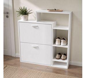 Mueble Zapatero Velux Blanco con Repisa Lateral 86,5 x 24 x 90 cm