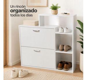 Mueble Zapatero Velux Blanco con Repisa Lateral 86,5 x 24 x 90 cm