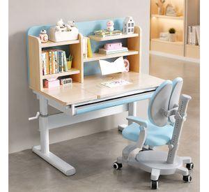 ESCRITORIO DE NIÑO AJUSTABLE EN ALTURA CON SOPORTE MAS SILLA