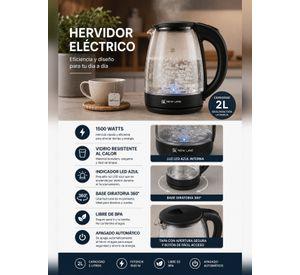 Hervidor Electrico De vidrio 2 litros 1500W New line