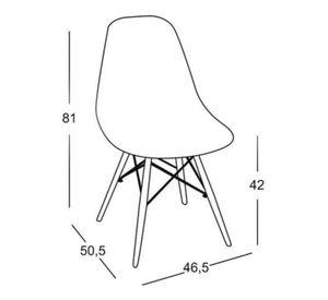 Silla de comedor estilo eames blanca