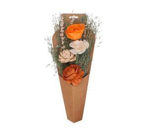 Arreglo kraft flores surtidas 32 cm