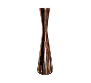 Candelabro metal dorado 22 cm