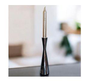 Candelabro metal plateado 22 cm