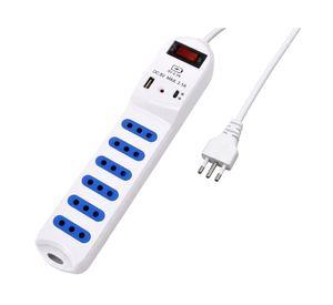 Alargador 6 posiciones USB C 5m blanco