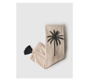 Manta Palmeras Bordadas 120 x 230 cm