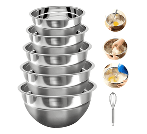 Pack 5 bowl pocillo acero inoxidable reposteria cocina