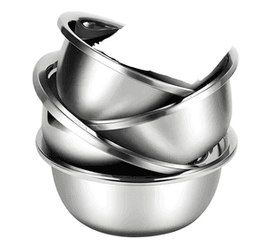 Set de 4 bowls de acero inoxidable para cocina