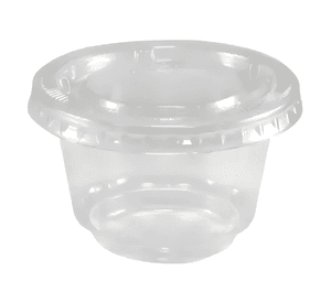 300 pocillos plásticos con tapa para salsas 2oz