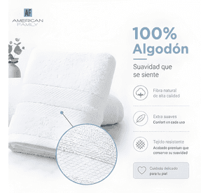 Juego 4 toallas de bano de algodon 400gr grandes cannon