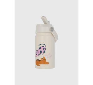 Botella Ac Inox Niña Cat Crema 360 ml