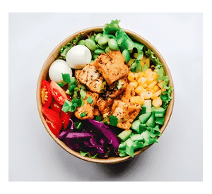 Bowl kraft con tapa plástica 500 ML pack 100 unid