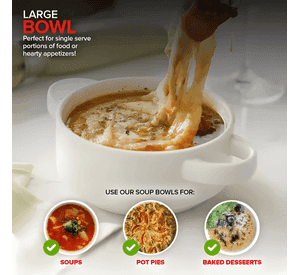 6 bowl para sopa pocillo de consomé 280cc porcelana