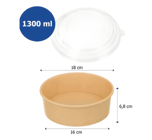 Bowl de cocina 1300ml bowl claro 1.3l - pack x 300 #3