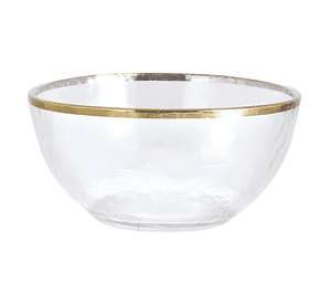 Bowl vidrio 400 ML gold ring afj