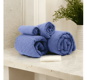 Toalla de cara 30*50cm 100% algodo pack de 2 liso Azul