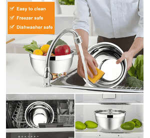 Pack 5 bowl pocillo acero inoxidable reposteria cocina #11