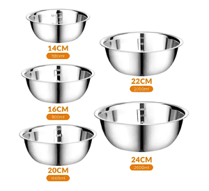 Ack de 5 bowl para reposteria y cocina