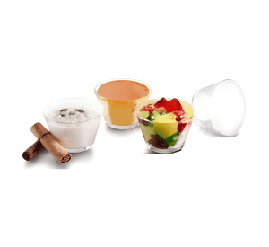 6 mini bowl para postres flanera de vidrio 150ml