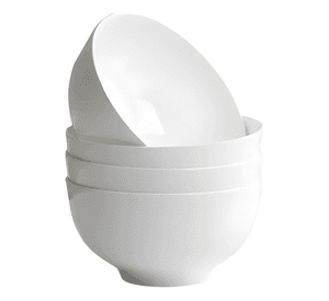 Pack 6 pocillo bowl cuenco de melamina cocina 400ml Blanco