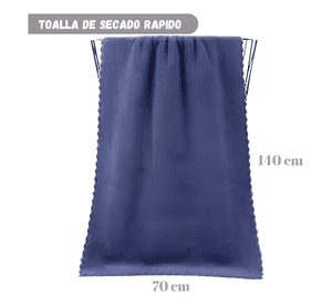 Pack 3 toalla de baño microfibra secado rapido deporte viaje
