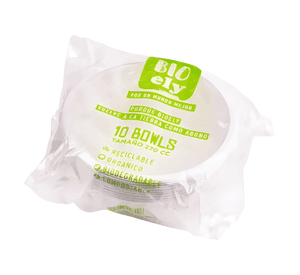 Bowl biodegradable 9oz - 270cc (10 unidades) bioely Blanco