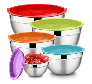 Salad bowl con tapa de colores 5pcs #4