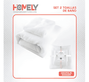 Toallas de baño algodon suave homely 500 GSM cuerpo y manos