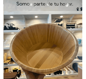 Bowl cuenco ensaladera de madera bambú plato ensalada #2