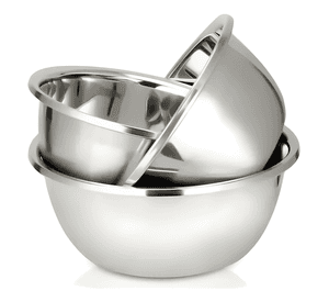 Bowl acero inoxidable cocina reposteria ensalada pack x 3