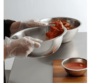 Bowl profundo acero inox 34 cm. 6 litros
