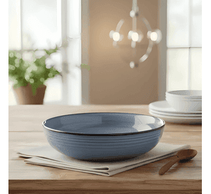 Set de 6 bowl redondo cerámica 17.5x5 CM Azul
