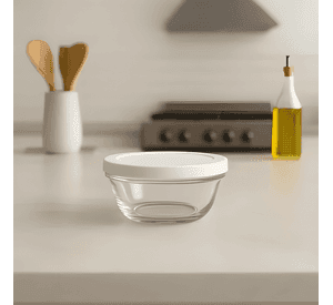 Set 24 bowls tazon recipiente redondo de vidrio con tapa