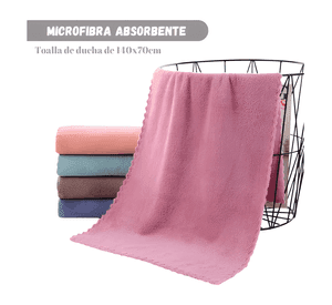 Toallas de cuerpo baño microfibra secado rapido pack 3 #4