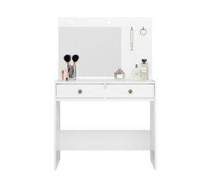 Tocador 2 cajones Ideal blanco 137x90x52 cm
