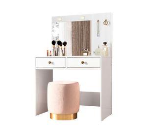 Tocador 2 cajones Ideal blanco 137x90x52 cm