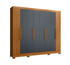 Clóset 8 puertas Diplomata freijo cinza 212x236x47 cm