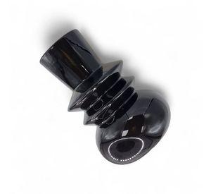 JARRON FLORERO DECORATIVO DE CRISTAL NEGRO VINTAGE (20 x 7cm)