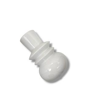 JARRON DECORATIVO DE CRISTAL BLANCO VINTAGE -20 x 7