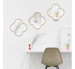 SET ESPEJOS TREBOL DECORATIVOS